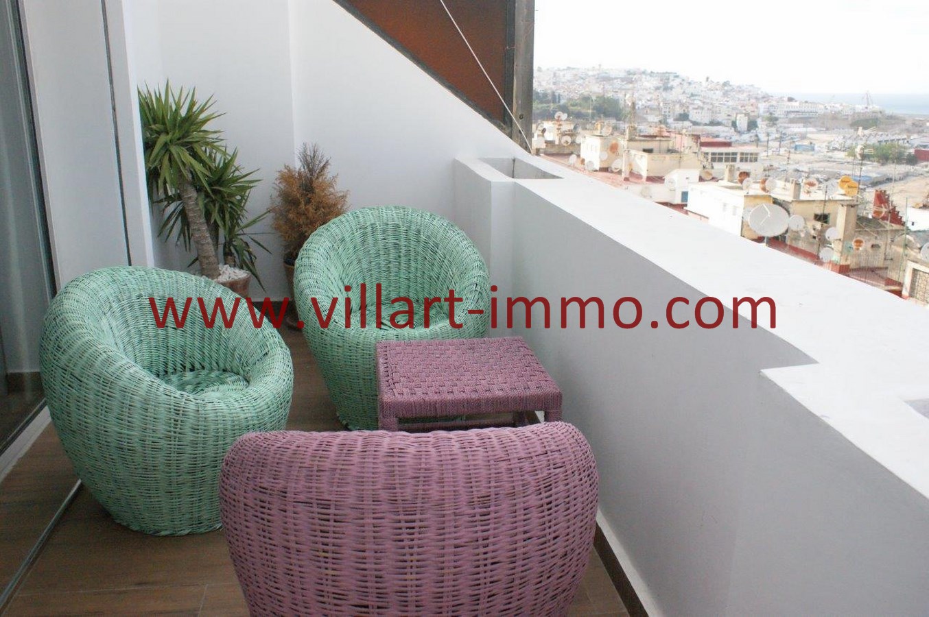 11-Location-Appartement-Meublé-Centre ville-Tanger-Terrasse-L893-Villart immo