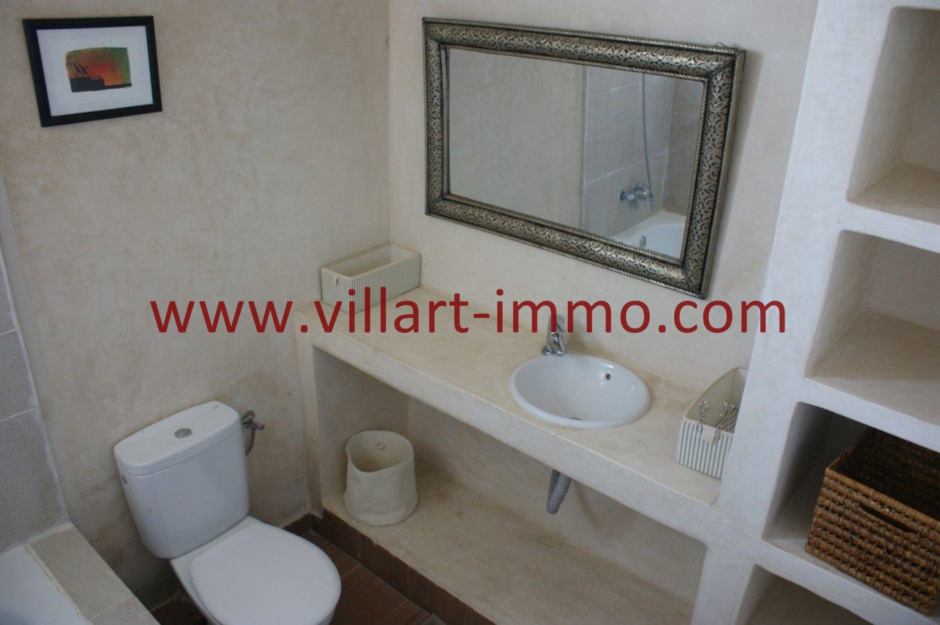 9-Location-Appartement-Meublé-Centre ville-Tanger-Salle de bain-L893-Villart immo