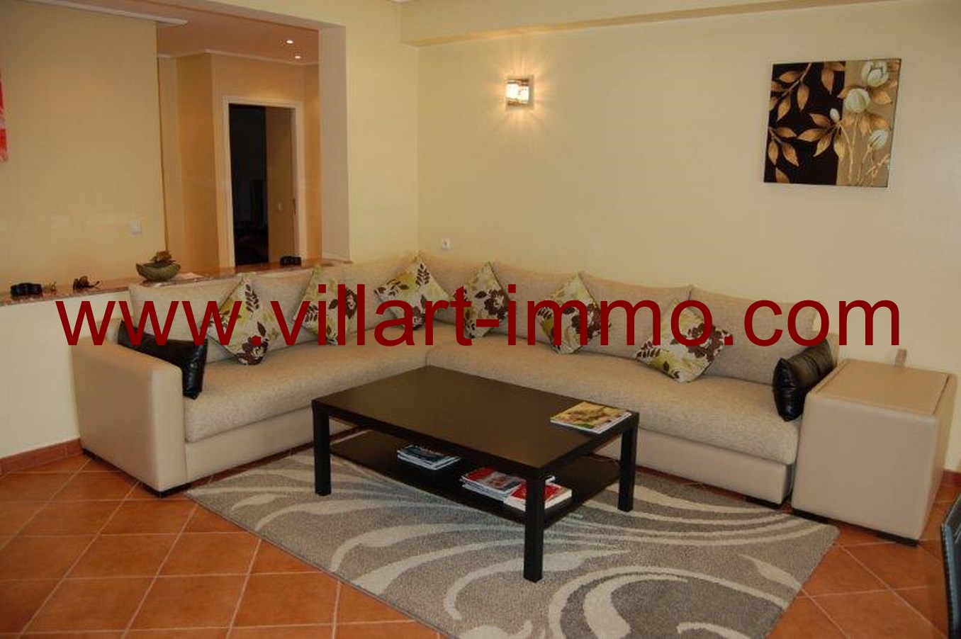 2-Location-Appartement- meublé-Tanger-salon-L634-Villart-immo
