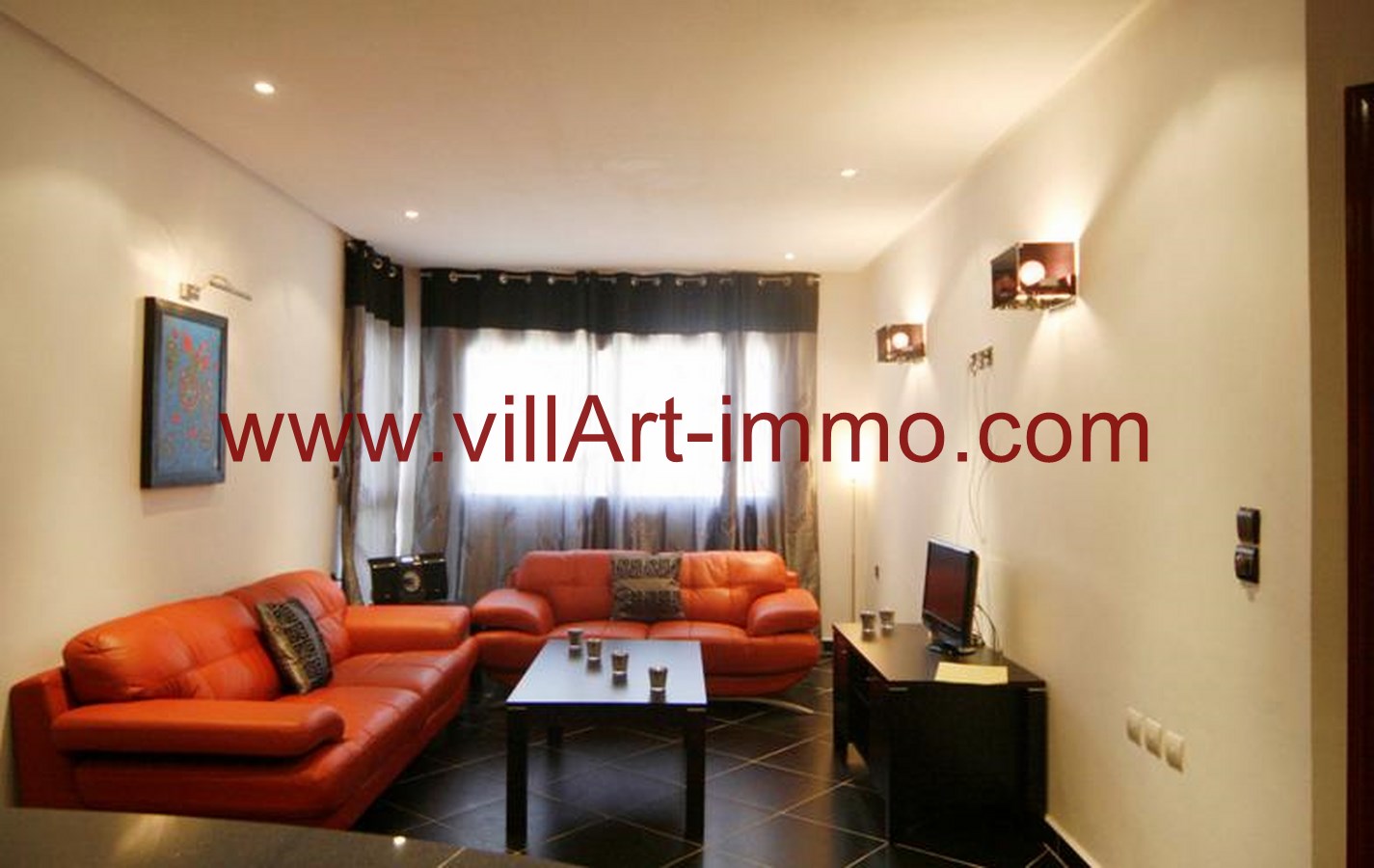 3-Location-Appartement-Meublé-Tanger-Salon-L709-Villart immo