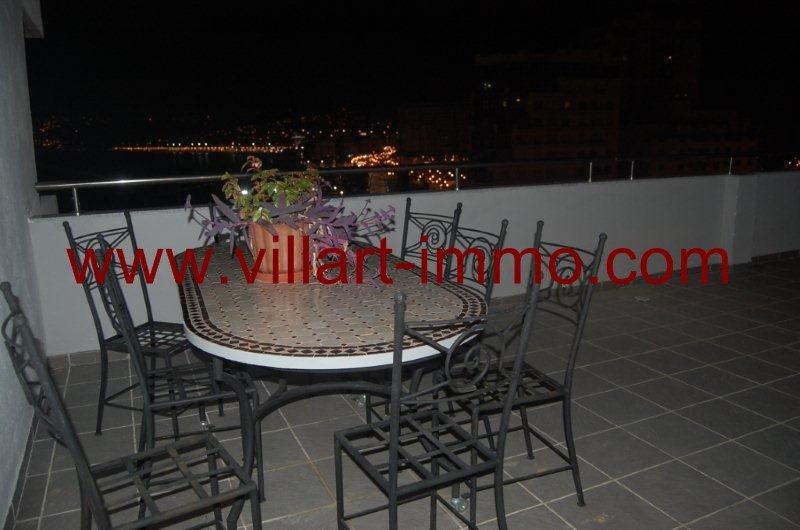 A louer-Appartement meublé-Tanger-terrasse vue totale sur mer-L1003-Villart immo