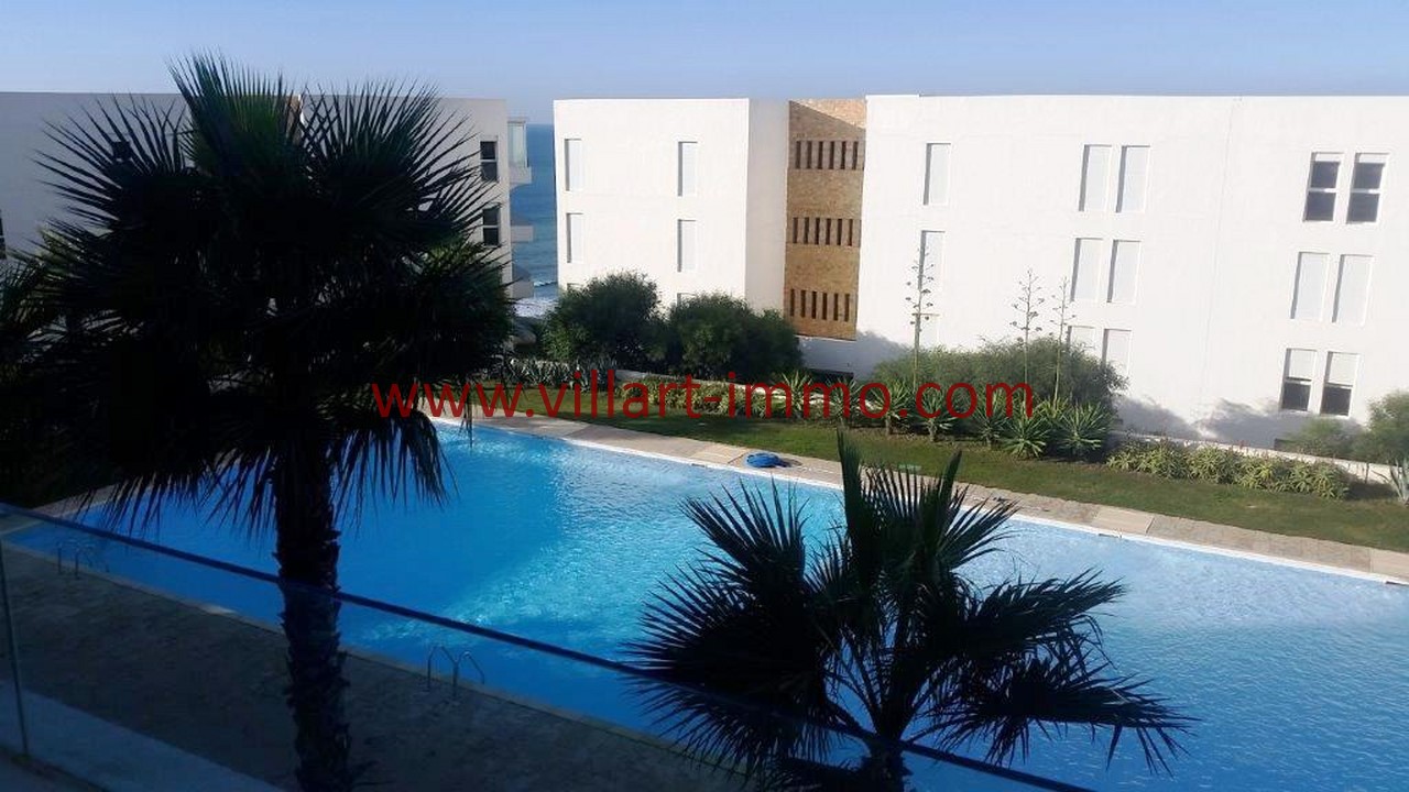 1-To let-Apartment-Furnished-Tangier-Swimming pool view-L1108